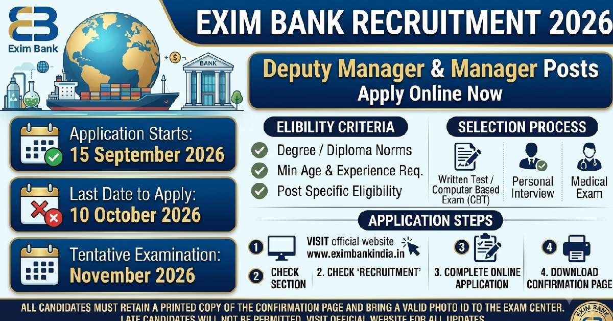 Exim Bank Recruitment 2026